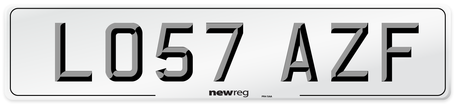 LO57 AZF Number Plate from New Reg
